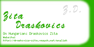 zita draskovics business card